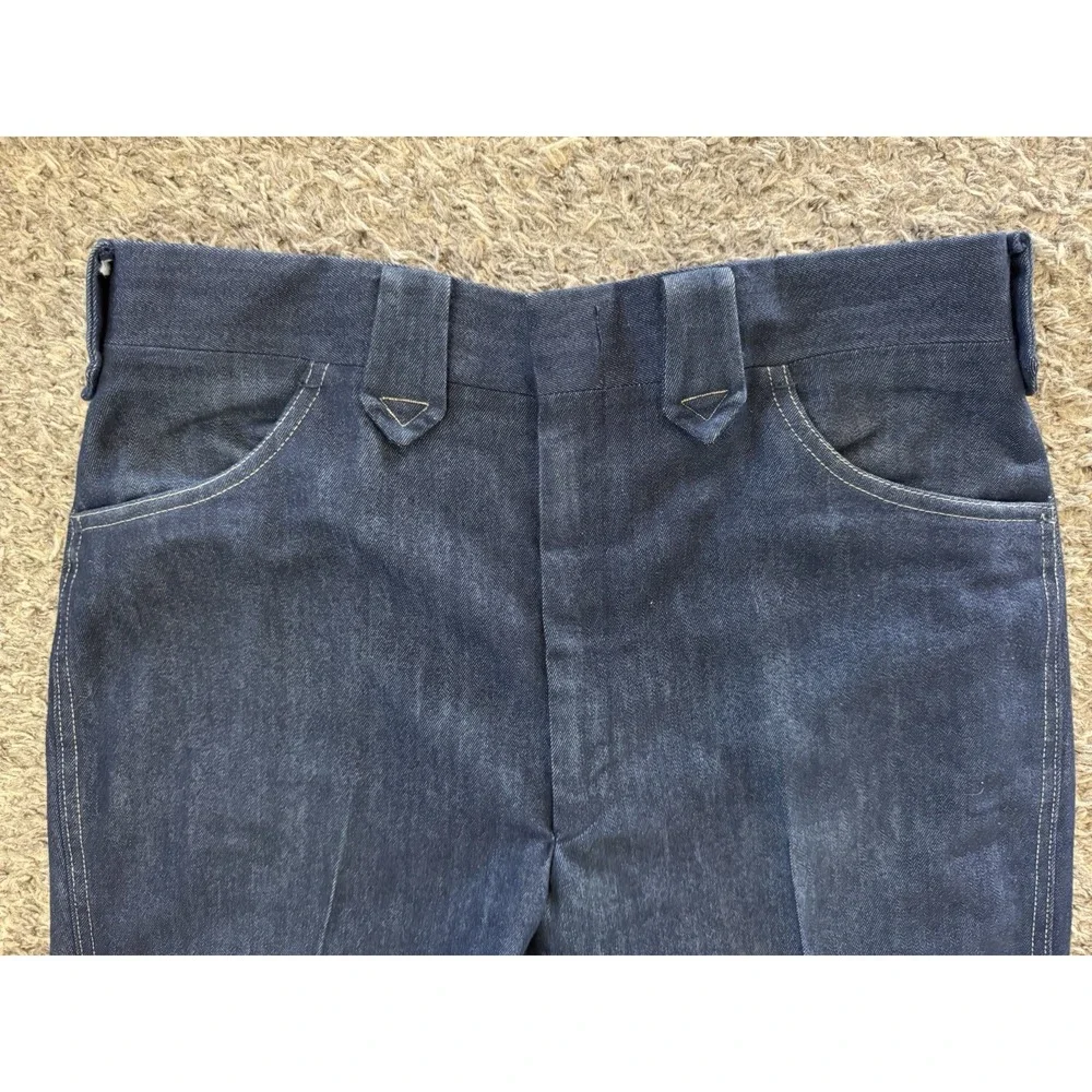Haggar Dress Pants L6 Vintage Blue Mens Mustang Western‎ Wear USA Pockets 36